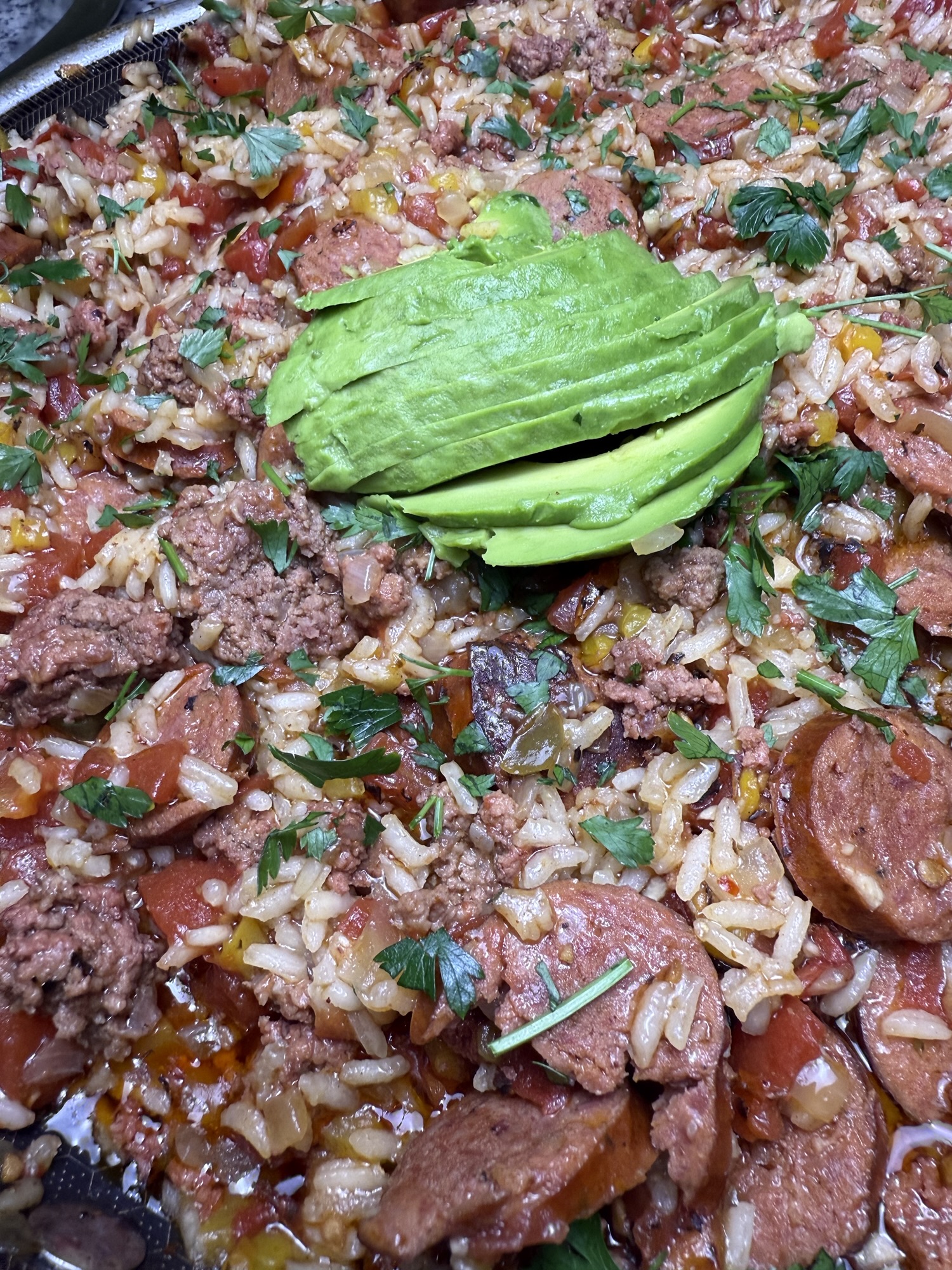 Dirty rice extra protein style